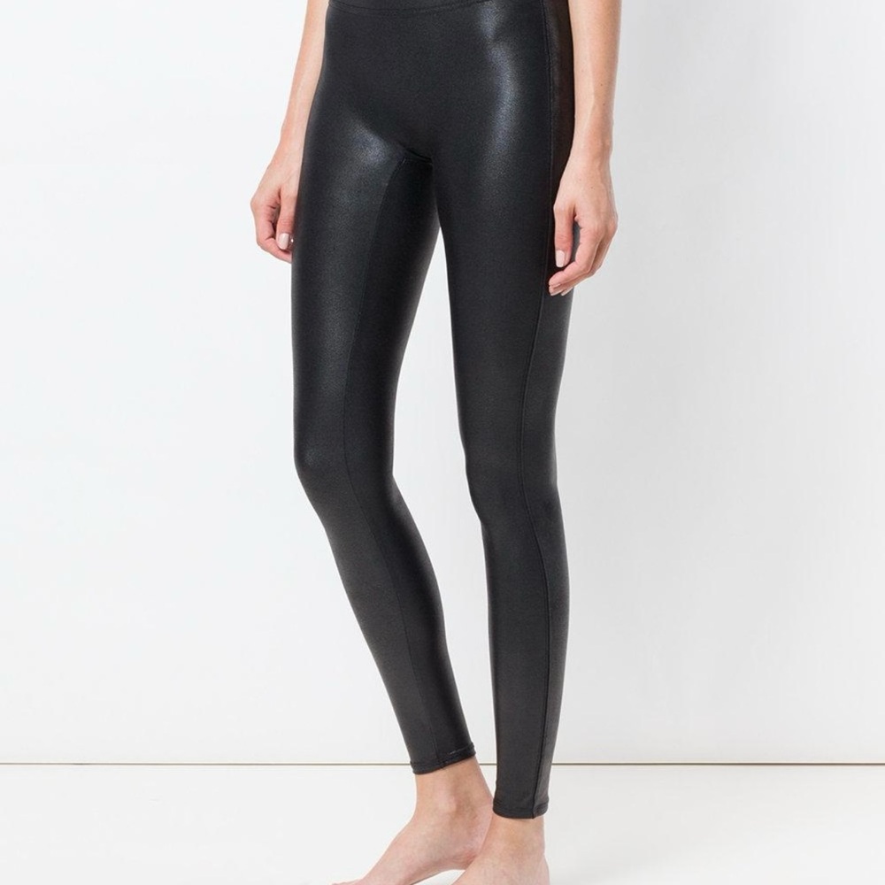 Spanx Metallic Black Women's Leggings